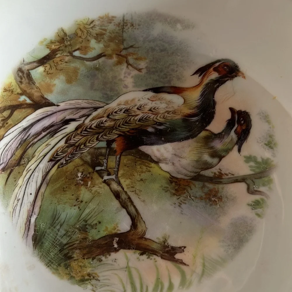 Leuchtenburg Germany Decorative plate with Pheasants .